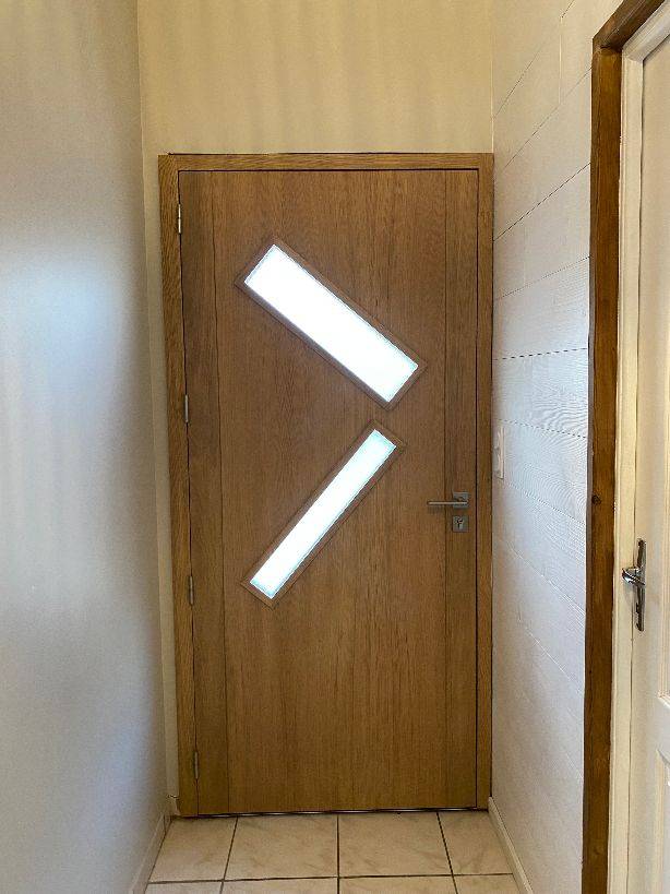 Porte d'entrée bois face intérieure